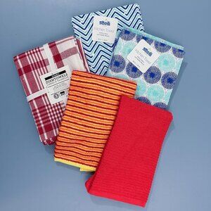 Six New Assorted Kitchen Dishtowels